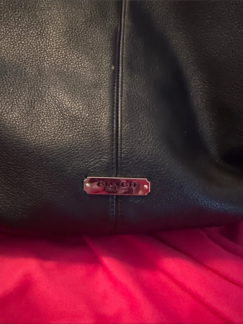 Coach Black Leather Hobo Bag